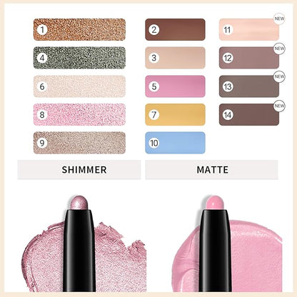 Erinde Waterproof Eyeshadow Stick, Cream Eye Shadow Stick, Long-Lasting, Crease-Proof, Cream to Powder Buildable & Blendable Eye Shadow Pencils Crayon, Vegan & Cruelty-Free, 03 Desert