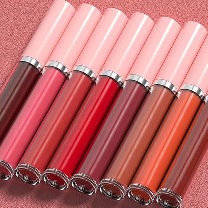 AMY'S DIARY 2pcs Matte Dark Red Lip Liner & Lipstick&Shiny Clear Lip Oil Makeup Set, Liquid Lipstick 24H and Lip Liner Set Matt Liquid Lips Make Up Waterproof Long Lasting (01#, 2 Pcs Set)