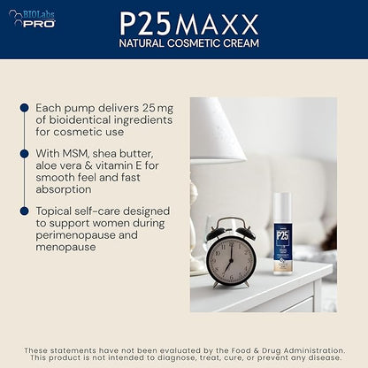 BIOLABS PRO P25 Pro-Gest Cream For Women - 1750mg Per Bottle - 25mg Per Dose - Two Month Supply - 3oz