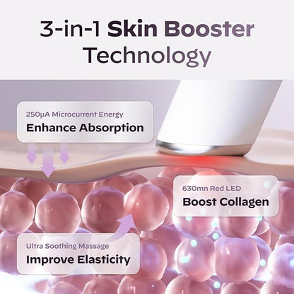 Superform Galvanic Booster Mystic White, 1min booster for ageless skin, anti-aging and firming pocket booster, glow on the go, Korean skincare, Gift, Stocking Stuffers for Women