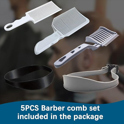 5PC， fading trimming comb, fading comb, self hair cutting tool, men's self hair cutting kit, very suitable for professionals and families to use.