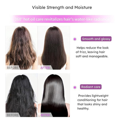 Hair Oil Capsules for Damaged Hair – Deep Repair & Nourishment – Lightweight Leave-In Treatment for Dry, Frizzy, Color-Treated Hair – 50 Capsules (50 Capsules)