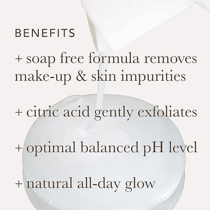 Alpha Skin Care Refreshing Face Wash, Gentle Soap-Free Formula, Citric AHA, Cleanses, Purifies, Tones & Restores pH, All Skin Types, Removes Make-Up & Oil, Anti-Aging Ingredients, 6 Oz