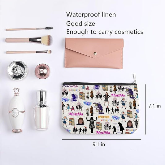 Musical Inspired Gift Television Gift Comedy Tragedy Mask Theatre Drama Cosmetic Bag Musical Theatre Gift Travel Toiletry Makeup Organizer Zipper Pouch