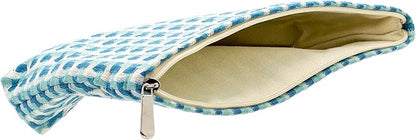 Makeup Bags for Purse Zipper Cosmetic Pouch Large Travel Canvas Make Up Organizer Tool Pouch for Women and Girls,Grid Green