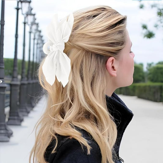 Bow Claw Clips Bow Hair Clips Black White 2PCS Big Hair Bows for Women Butterfly Styling Large Hair Clips for Thick Hair for Girls Hair Accessories for Teen