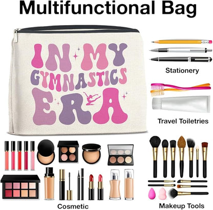 Makeup Bag Gymnast Gifts for Women, Funny Gymnastics Gifts in My Gymnastics Era Cosmetic Bag Zipper Makeup Pouch