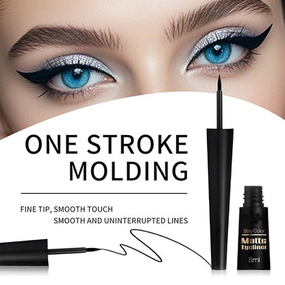 MAEPEOR Ultra-Fine Liquid Eyeliner Light Brown High-Pigmented Matte Eyeliner Pen Stay All Day Makeup with Fine Brush Tip (L03 Safari Matte)