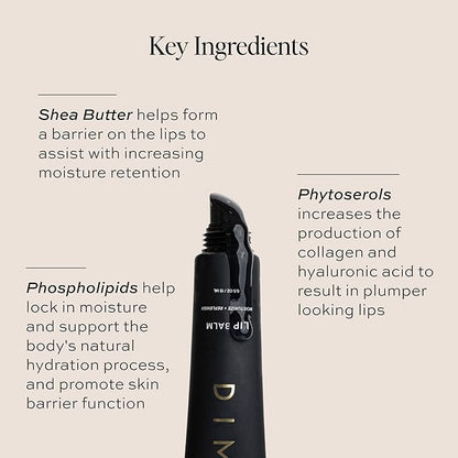 DIME Beauty Lip Balm, Hydrating Lip Balm and Gloss, Vegan & Cruelty-Free, Anti-Aging Lip Care, .5 oz / 15 ml