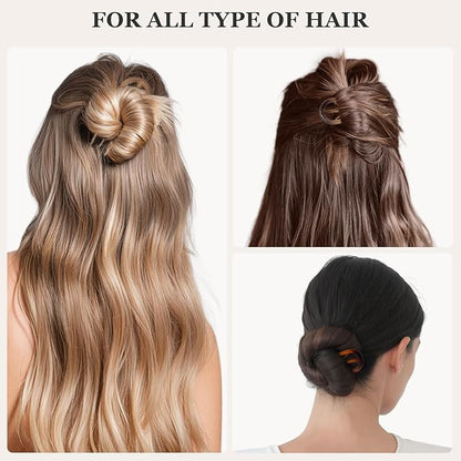Sunolga 6PCS French Hair Pins for Women, French Pins Hair, Large Hair Styling Pins for Thin Thick Hair, Unique 3 Internal Teeth Hair Sticks Hairpin（Amber）