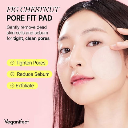 Pore Refining Toner Pad for All Skin Types, Sebum Control, Tighten Pores, Korean Skin Care, Vegan (70 Pads)