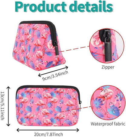 Cosmetic Bag Waterproof Neoprene Zipper Pouch Travel Portable Toiletry Makeup Bags Organizer Case for Women and Girls
