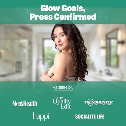 Skin Perfecting Body Blemish Treatment Lotion, AHA & BHA Glycolic Acid Body Lotion for Butt Blemish, Dark Spots, and Radiant Glow, It's Glowtime by Hey Sweet Cheeks, 6.76 oz