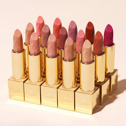 Oulac Matte Lipstick with Glow Metallic Finish - Vegan Lipstick for Women, Creamy Texture, Hydrating Clean Beauty Formula, High-End Magnetic Hook Design, GM15 She's A Lover