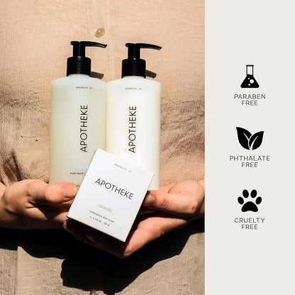 APOTHEKE Scented Hand & Body Lotion, Canvas - 10 Fl Oz Nourishing Body Moisturizer Cream for Dry Skin - Gentle Daily Skincare for Men & Women with Natural Ingredients, All Skin Types