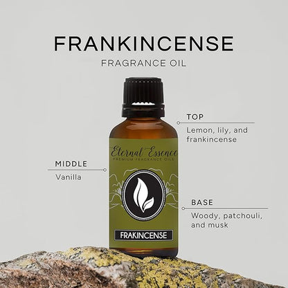 Eternal Essence Oils Frankincense 30ml Premium Fragrance Oil - for Candle, Soap Making, Aromatherapy, Diffusers, Home Care, & Humidifiers