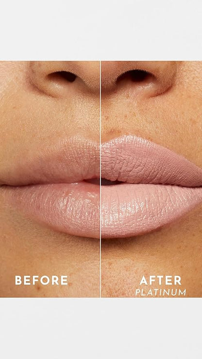 Lawless Women's Forget the Filler Lip-Plumping Line-Smoothing Satin Cream Lipstick, Platinum, Pink, 0.1 Ounce