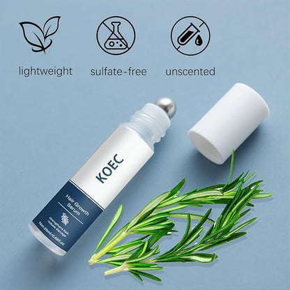 Hair Growth Essence Roll-On Bottle – 3% Rosemary, 3% Redensyl, and 2% Anagain – Lightweight, non-greasy scalp essence, free of preservatives and sulfates – Suitable for both men and women (1)