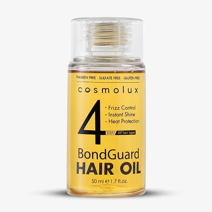 BondGuard Bonding Oil, Heat Protectant & Repair Oil for Damaged, Color-Treated & Frizzy Hair, Adds Shine & Tames Frizz, Lightweight & Vegan - 1.7 fl oz (50 mL)