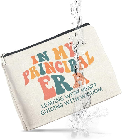 Principal Gifts Makeup Bag Principal Thank You Gifts in My Principal Era Cosmetic Bag Zipper Makeup Pouch