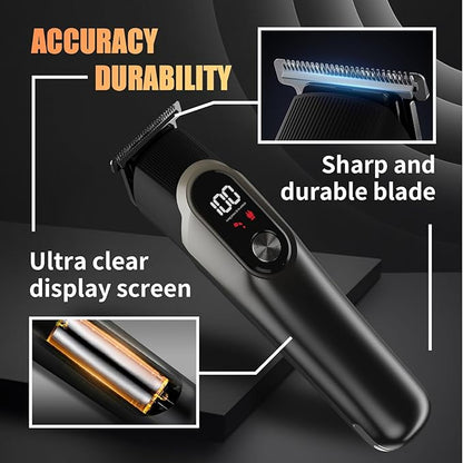 RUIBO Hair Clippers for Men Professional 5 in 1 Cord/Cordless Beard Nose Ear Body Grooming Hair Clipper Trimmer with Smart Charge Technology (Gray)
