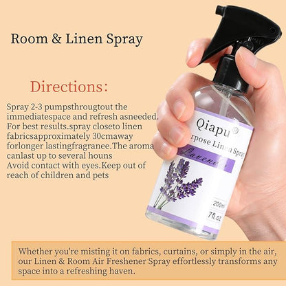 2-Pack Linen Spray Set – Ocean & Sandalwood Room & Fabric Spray for Pillows, Sheets, and Home Fragrance with Natural Plant Extracts and Essential Oils