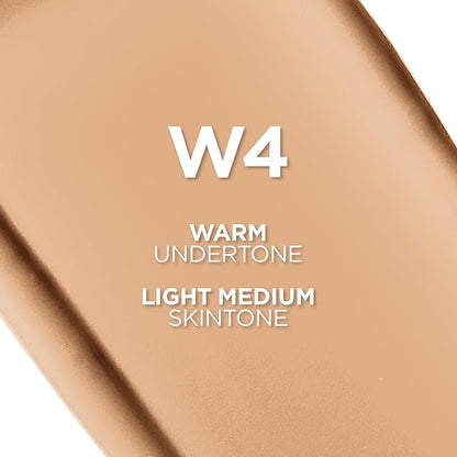 L'Oreal Paris True Match Super-Blendable Foundation, Medium Coverage Liquid Foundation Makeup, W4, Light Medium, 1 Fl Oz