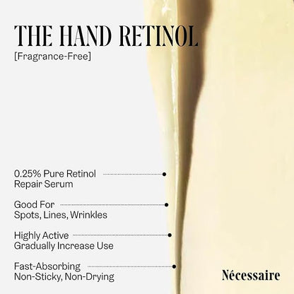 Nécessaire The Hand Duo – The Hand Cream + The Hand Retinol Treatment Holiday Gift Set for Dry Hands – Daily Moisture + Nighttime Repair with Ceramides, Peptides & Retinol – 2 x 2.5 oz