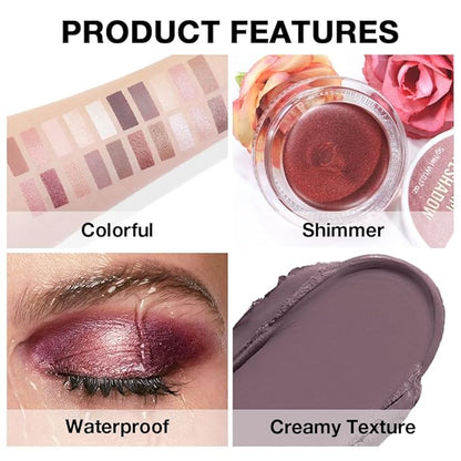 Single Cream Eye Shadow,Chocolate Nude Matte Natural Monochrome Eyeshadow Palette,Waterproof,Long Lasting Naturing-Looking,Vegan & Cruelty-Free,720