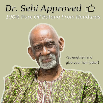 Batana Oil for Hair Strength, 100% Pure & Natural from Honduras, Promotes Hair Wellness for Men & Women