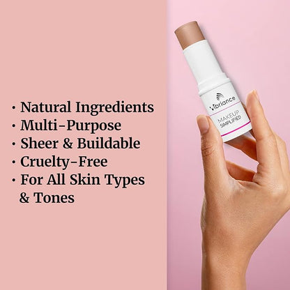 Vibriance Complexion Sticks - Foundation for Mature Skin - Sheer, Buildable Coverage Face Makeup Foundation for Older Women - 3-in-1 Base, Contour, Concealer - Medium