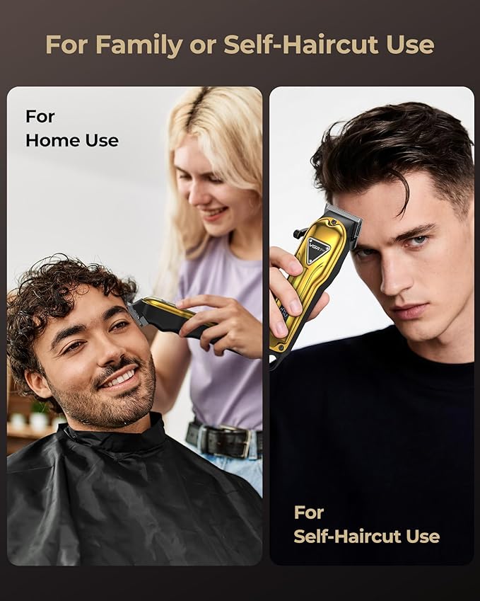 Electric Hair Clippers for Men, Cordless Clipper and Trimmer Set, Clippers for Hair Cutting Kit with Long Battery Life, Hair Grooming Trimmer for Family Kids and Self-Haircut Use