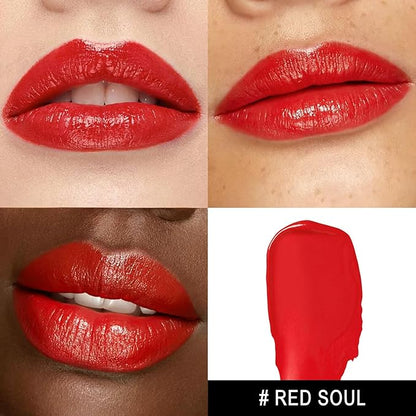 3Pc Moisture Lipsticks for Women Nude Pink Red Lipstick Hydrate Tinted Lip Balm for Dry Cracked Lips Glossy Lip Color, MA55/62/63