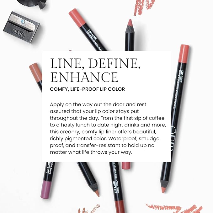 OFIR Longwear Demi-Matte Lip Pencil | Smudge-Proof, Easy Glide, Hydrating, Long-Lasting Color | Pink Smoothie - Neutral Blush Lip Liner Pencil | 0.042 OZ