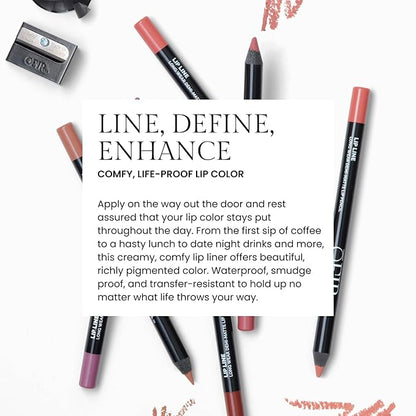 OFIR Longwear Demi-Matte Lip Pencil | Smudge-Proof, Easy Glide, Hydrating, Long-Lasting Color | Pink Smoothie - Neutral Blush Lip Liner Pencil | 0.042 OZ