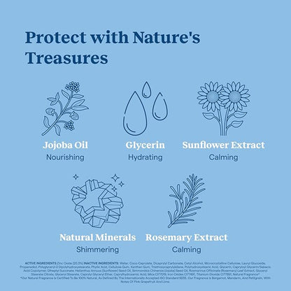 Kinfield Sunglow - Mineral Sunscreen for Face - SPF 35 - Luminizing Tint - 100% Natural Fragrance, Reef-Safe and Cruelty-free Skincare - 2.0 oz / 60 g
