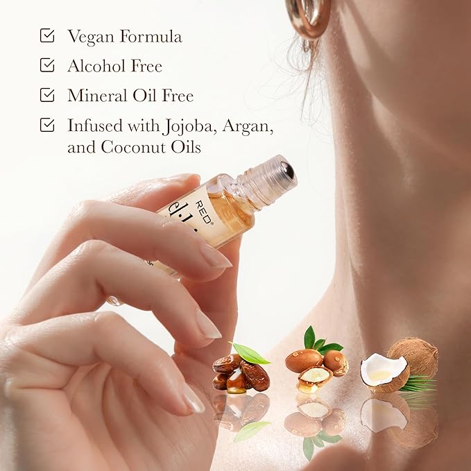 EL:KISS Roll On Perfume, Jasmine & Vanilla Inspired by SDJ 68, Eau de Parfum 12mL (.40 Fl Oz), Hydrating & Long-Lasting, Alcohol-Free & Mineral Oil-Free, With Jojoba, Argan & Coconut Oil