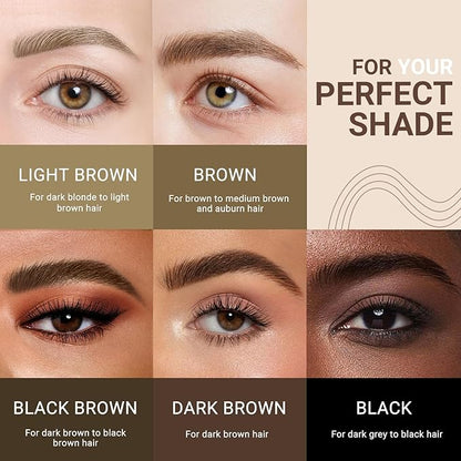 iMethod eyebrow pen - Microblading eyebrow pen, eyebrow pencil with a Micro 4-Fork Tip for Natural Hair-Like Brows, Long-Lasting Eye Brow Pencils for Women, Waterproof, Black Brown