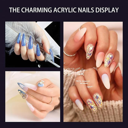 Acrylic Nail Art Brush Size 14, 100% Pure Kolinsky Hair Oval Nail Brush for Acrylic Application, Professional Nail Extension Manicure Tool Striping Nail Drawing Pen for DIY Home Salon
