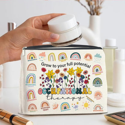 Occupational Therapy Gifts Makeup Bag Occupational Therapist Gifts OT Grow to Your Full Potential Zipper Makeup Pouch