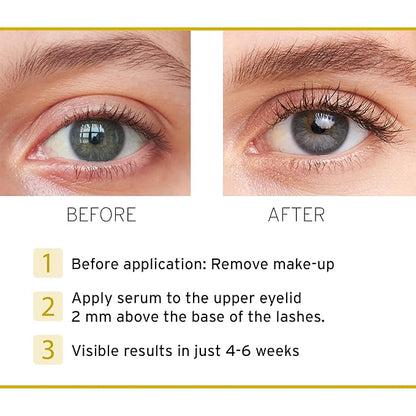 Nuvega Lash - Vegan Eyelash Serum & Eyebrow Serum Set I Longer Eyelashes in 4-6 Weeks I Lash and Eyebrow Growth Serum I Made in Germany I 1ml & 3ml