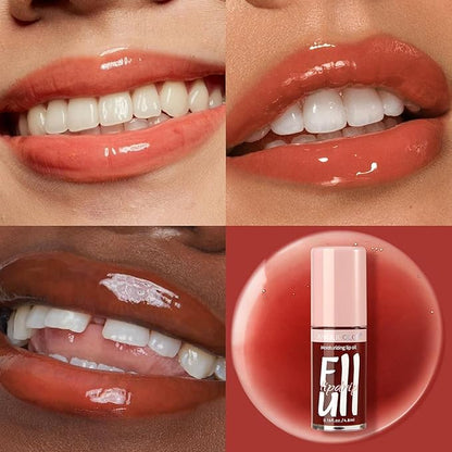 Anglicolor 2PC Lip Oil and Metallic Glitter Pink Lipstick,Natural Lip Plumper,Fruit Flavoured Lip Oil,For Dry Lip's Moisturizing Hydrating,Vegan & Cruelty-free (13 Artemis+15)