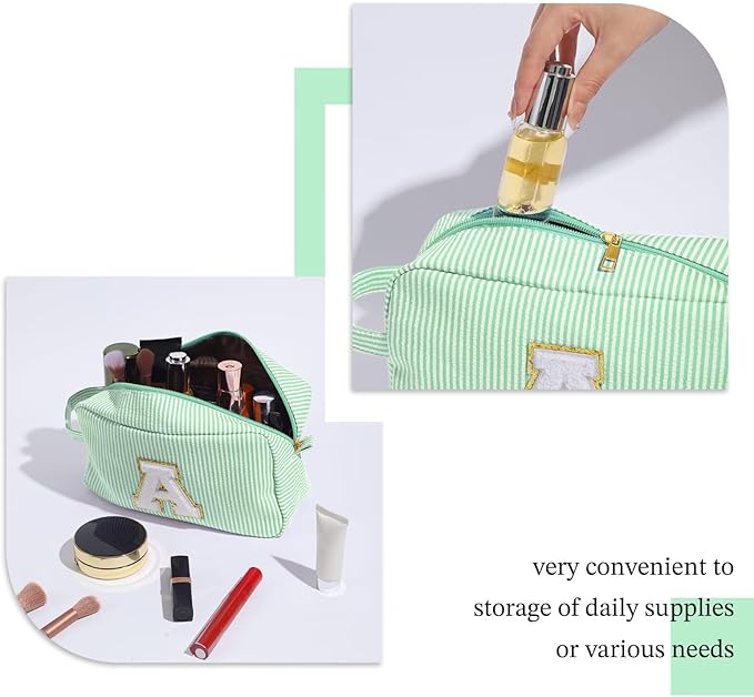 YOOLIFE Birthday Gifts for Mom, Mom Gifts from Daughter, Mother In Law Gifts, Mama Gift Idea, Personalized Gifts for Women, Initial Makeup Bag for Women C