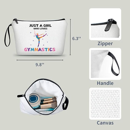 Gymnastics Cosmetic Bag, Travel & Daily Use, Gymnastics Theme, Multifunctional Makeup Bag, Gift for Girls & Women,Christmas