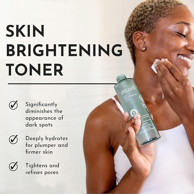 Bolden Skin Brightening Toner & SPF 30 Moisturizer Set | Fades Dark Spots, Controls Oil, Hydrates & Protects Skin | Glycolic Acid, Niacinamide, Vitamin C & Hyaluronic Acid