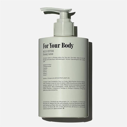 Nécessaire The Body Lotion Eucalyptus – Multi-Peptide Body Moisturizer for Women + Men – Non-Comedogenic Body Lotion with Niacinamide – 450ml/15.2 fl oz