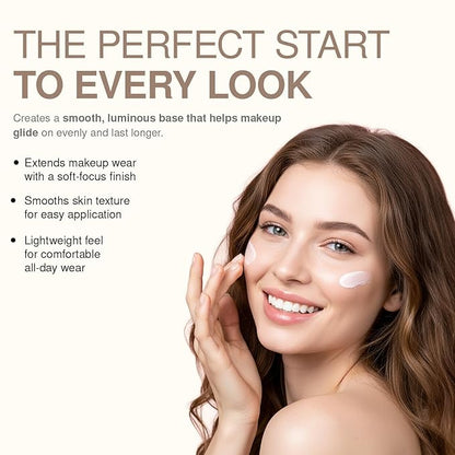 Palladio I'm Glowing Illuminating Primer, Pearly Pink Makeup Primer for Face, Contains Aloe Vera, Grape Seed Oil, Green Tea, Brightens Complexion, Combats Wrinkles, Fine Lines & Pores