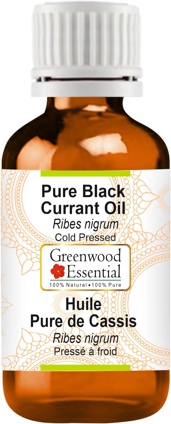 Greenwood Essential Pure Black Currant Oil (Ribes nigrum) Cold Pressed 100ml (3.38 oz)