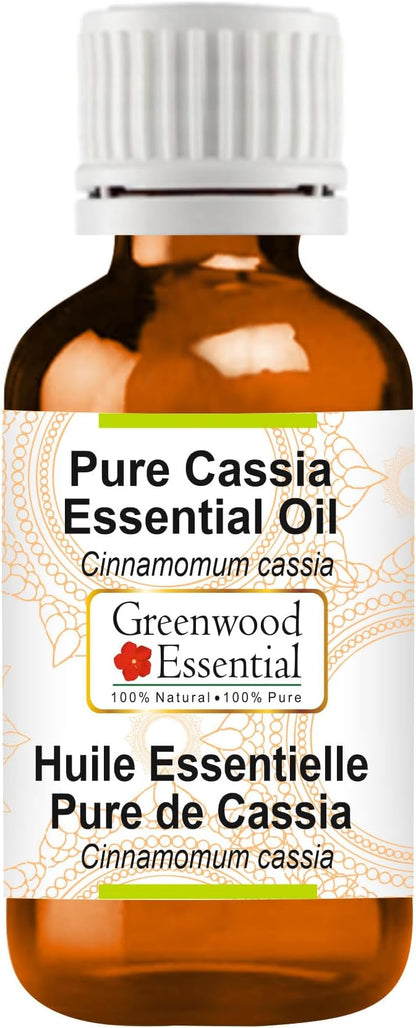 Greenwood Essential Pure Cassia Essential Oil (Cinnamomum Cassia) Steam Distilled 10ml (0.33 oz)