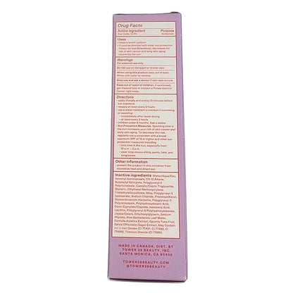 Tower 28 Beauty SunnyDays SPF 30 Tinted Mineral Sunscreen For Sensitive Skin - 2-in-1 Facial Broad Spectrum UVA/UVB Protection + Foundation - Shade 25 OCEAN PARK - Medium with Warm Undertones, 1 Fl Oz